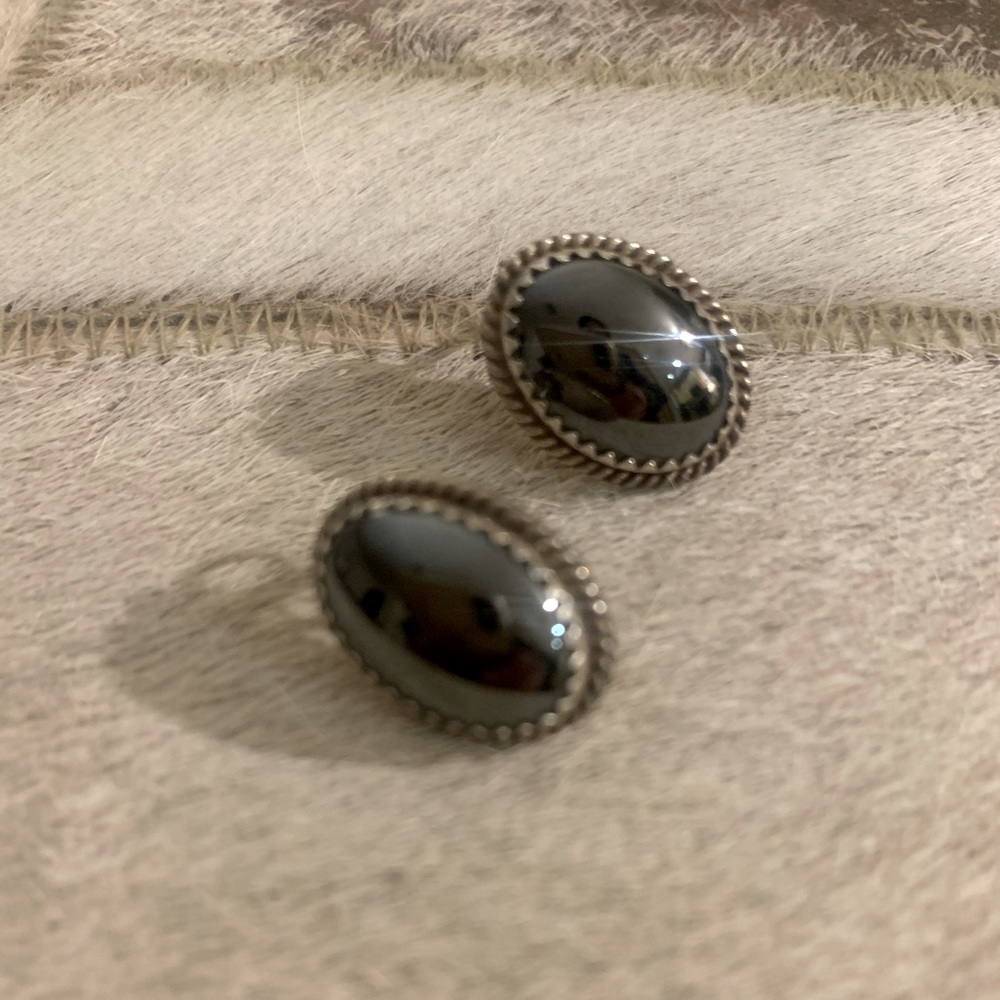 Hematite Polished Earrings